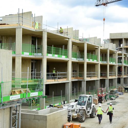 Construction of contiguous piled Single Storey Basement.  Construction of 7 individual residential frames ranging in height from 4 to 6 Storeys.  Installation of site Wide Drainage inclusive of Attenuation system situated above the basement transfer slab.  Installation of Site wide Services & Installation of Sheet piled Retaining walls.  Project key points: