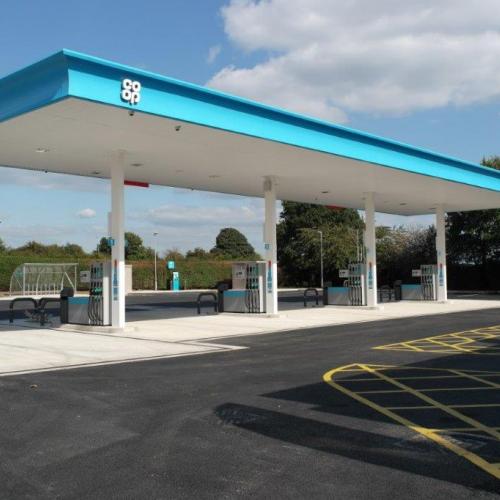 Petrol Station Construction Co-op Saxon Cross